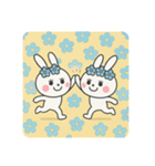 バレーする白うさぎ①（個別スタンプ：24）