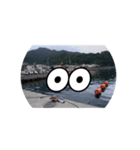 日本の南！ある波太の街の朝の港（個別スタンプ：8）