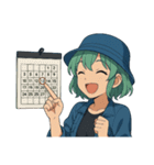ミントグリーンのハートビート（個別スタンプ：31）