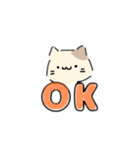 ねこにゃん 茶シロ（個別スタンプ：5）