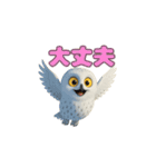 白フクロウのスタンプ（個別スタンプ：16）