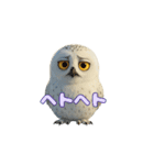 白フクロウのスタンプ（個別スタンプ：38）