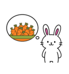 目で語るネコとウサギ（個別スタンプ：3）