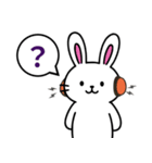 目で語るネコとウサギ（個別スタンプ：7）