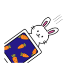 目で語るネコとウサギ（個別スタンプ：8）
