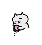 しょんぼり猫のニャッキパフ。つらい毎日。（個別スタンプ：10）