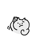 しょんぼり猫のニャッキパフ。つらい毎日。（個別スタンプ：15）
