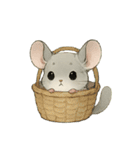 チンチラのスーさんと一緒 -春-（個別スタンプ：19）