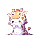 キリンの着ぐるみを着た猫の日常会話 (1)（個別スタンプ：15）