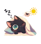黒猫の日常会話 (1)（個別スタンプ：1）