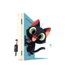 黒猫の日常会話 (1)（個別スタンプ：3）