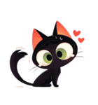黒猫の日常会話 (1)（個別スタンプ：6）