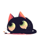 黒猫の日常会話 (1)（個別スタンプ：7）