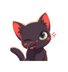 黒猫の日常会話 (1)（個別スタンプ：10）