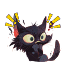 黒猫の日常会話 (1)（個別スタンプ：28）