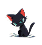 黒猫の日常会話 (1)（個別スタンプ：36）