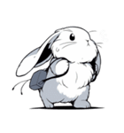 うさぎの日常会話 (1)（個別スタンプ：3）