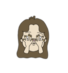 【顔文字】女の子①（個別スタンプ：3）