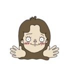 【顔文字】女の子①（個別スタンプ：4）