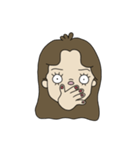 【顔文字】女の子①（個別スタンプ：5）