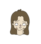 【顔文字】女の子①（個別スタンプ：6）