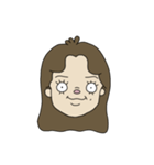 【顔文字】女の子①（個別スタンプ：7）