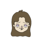 【顔文字】女の子①（個別スタンプ：34）