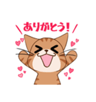 【挨拶】ふわもちネコさん② 茶トラさん（個別スタンプ：22）