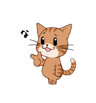【挨拶】ふわもちネコさん② 茶トラさん（個別スタンプ：34）