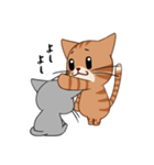 【挨拶】ふわもちネコさん② 茶トラさん（個別スタンプ：40）