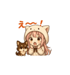 チビピンとココのほんわか日常（個別スタンプ：4）