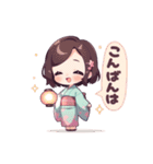 着物好きの女の子（個別スタンプ：3）