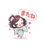 着物好きの女の子（個別スタンプ：5）