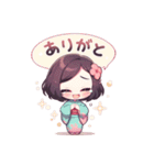 着物好きの女の子（個別スタンプ：7）