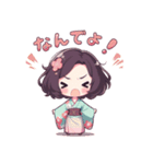 着物好きの女の子（個別スタンプ：19）
