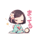 着物好きの女の子（個別スタンプ：34）