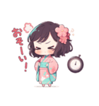 着物好きの女の子（個別スタンプ：36）