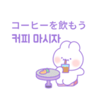 ボラウサギ (日本語/韓国語)（個別スタンプ：18）