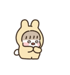 もちもちうさぎ：イエローちゃん (アニメ)（個別スタンプ：5）