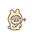 もちもちうさぎ：イエローちゃん (アニメ)（個別スタンプ：17）