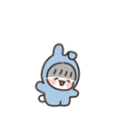 もちもちうさぎ：ブルーちゃん (アニメ)（個別スタンプ：1）