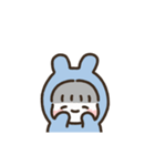 もちもちうさぎ：ブルーちゃん (アニメ)（個別スタンプ：3）