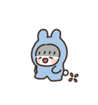 もちもちうさぎ：ブルーちゃん (アニメ)（個別スタンプ：4）