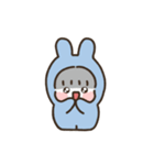 もちもちうさぎ：ブルーちゃん (アニメ)（個別スタンプ：7）