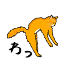 猫あるある（茶トラ猫／長毛）（個別スタンプ：21）