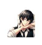 黒髪爽やかイケメンの日常♡文字無し。（個別スタンプ：18）