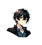 黒髪爽やかイケメンの日常♡文字無し。（個別スタンプ：39）