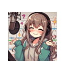 声優女子のスタンプ（個別スタンプ：3）