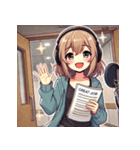 声優女子のスタンプ（個別スタンプ：4）