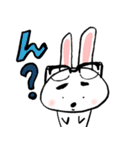 眼鏡の白ウサギ（個別スタンプ：11）